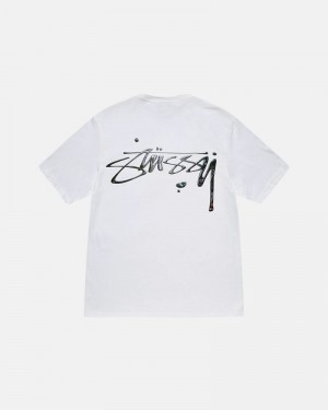 White Stüssy Mercury T-Shirt | UAE HSF981054