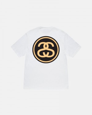 White Stüssy SS-Link T-Shirt | UAE FHL023586