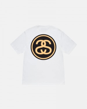 White Stüssy SS-Link T-Shirt | UAE XWH341650