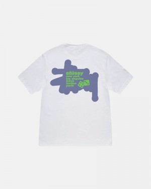 White Stüssy Silhouette T-Shirt | UAE VEU627138