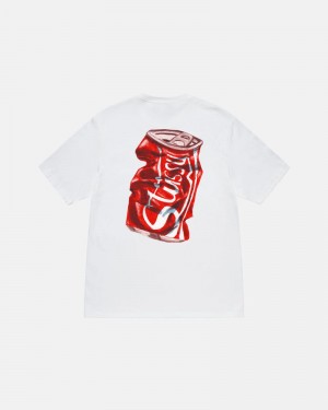 White Stüssy Soda Can T-Shirt | UAE YXJ438720