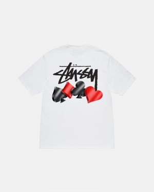 White Stüssy Suits T-Shirt | UAE KDO392401