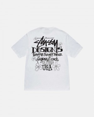 White Stüssy Summer LB T-Shirt | UAE CWV253761