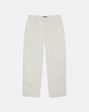 White Stüssy Workgear Trouser Twill Pants | UAE BUV234871