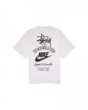 White Stüssy X NK The Wide World Tribe T-Shirt | UAE KBT356180