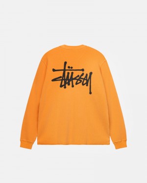 Yellow Stüssy Basic Stock LS Thermal Sweater | UAE KGL034258