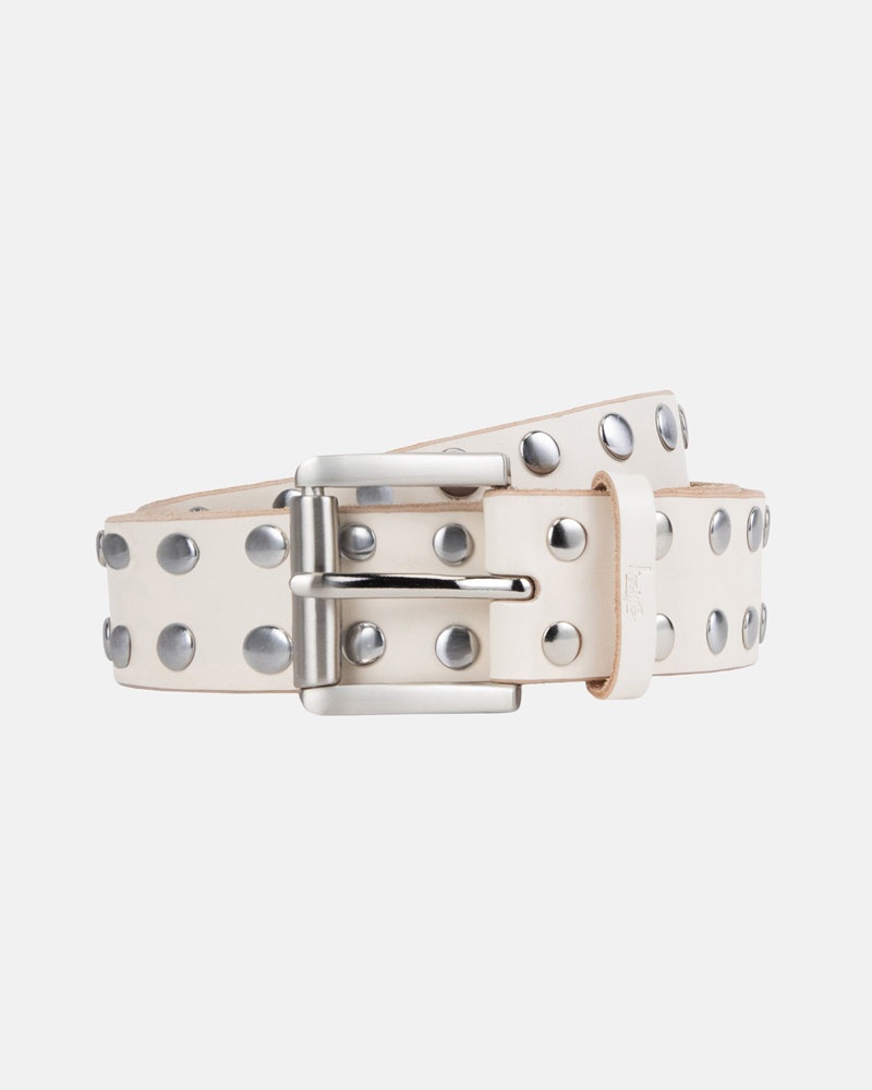 Beige Stüssy 8 Ball Studded Belt | UAE VYL412087