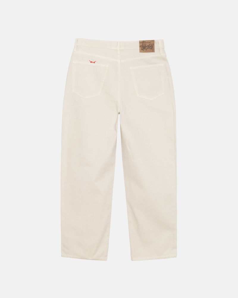 Beige Stüssy Big OL' Jean Washed Canvas Jeans | UAE XTW837291