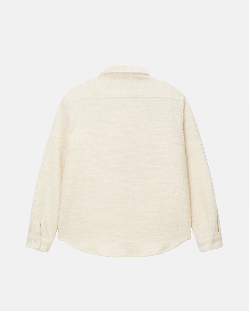 Beige Stüssy Boucle Wool Cpo Shirts | UAE RUL805427