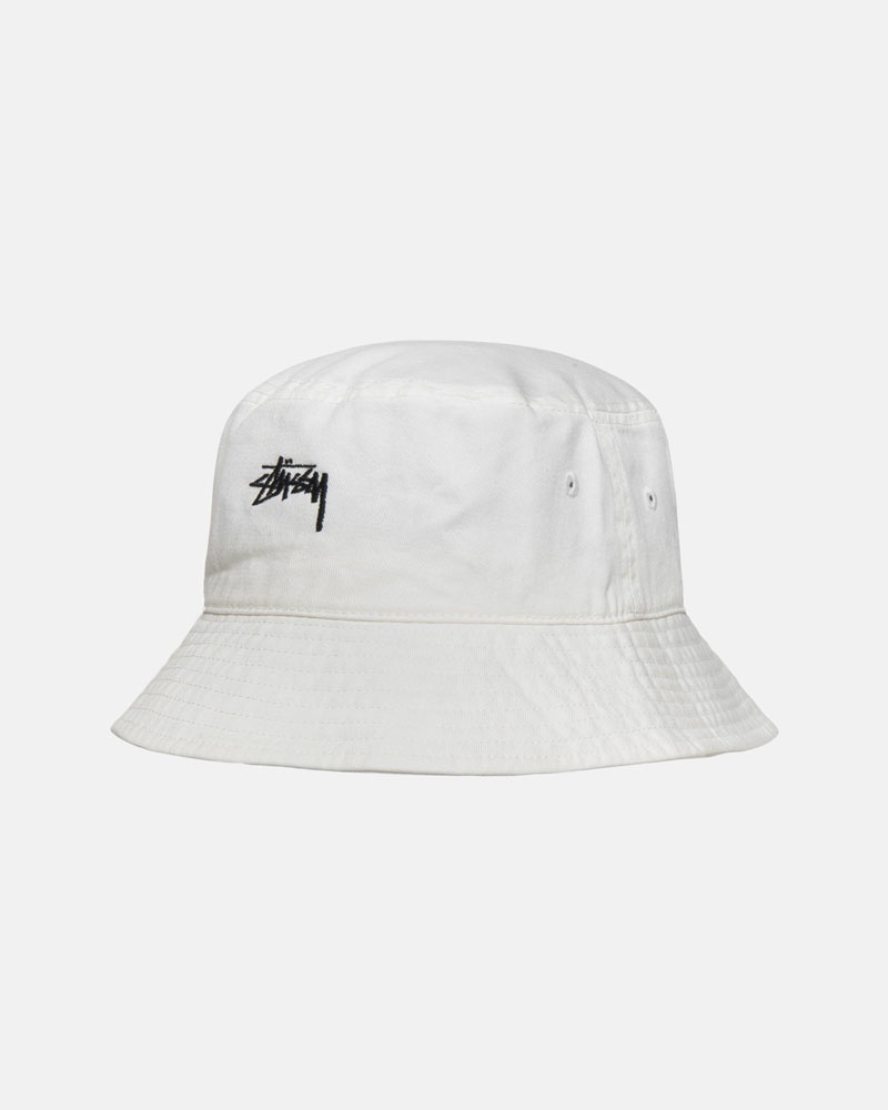 Beige Stüssy Bucket Stock Hat | UAE VNW935274