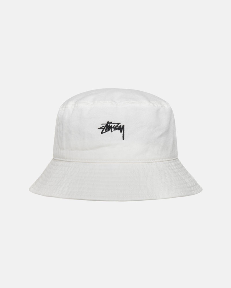 Beige Stüssy Bucket Stock Hat | UAE VNW935274