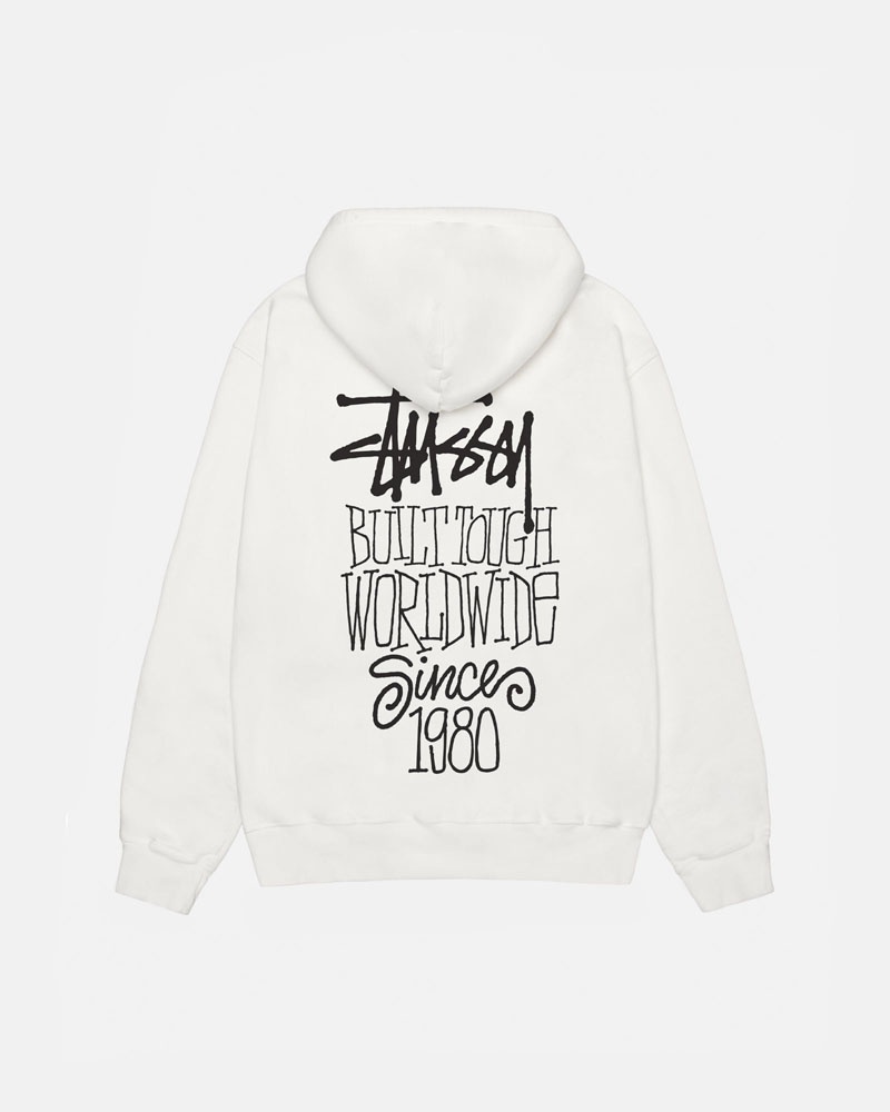 Beige Stüssy Built Tough Pigment Dyed Hoodie | UAE PVR831465