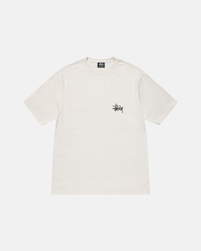 Beige Stüssy Built Tough Pigment Dyed T-Shirt | UAE CFX406289