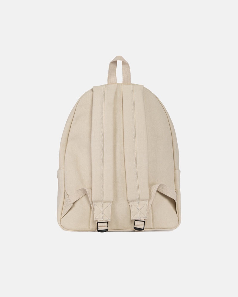 Beige Stüssy Canvas Backpack | UAE VFE472315