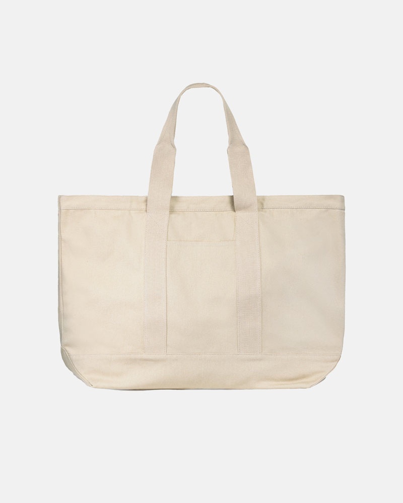 Beige Stüssy Canvas Extra Large Tote Bags | UAE ZHE803467