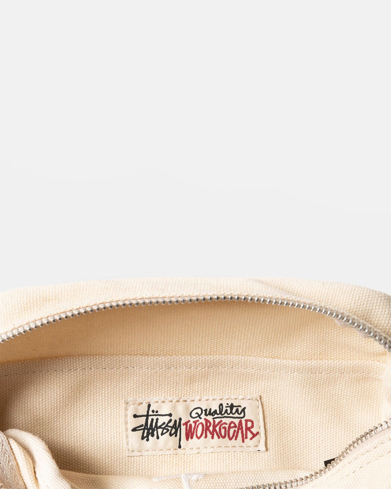 Beige Stüssy Canvas Side Pouch Crossbody Bags | UAE KIV937421