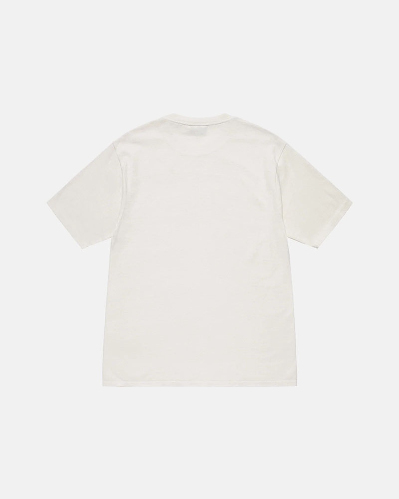 Beige Stüssy Emblem Pigment Dyed T-Shirt | UAE PQX390465