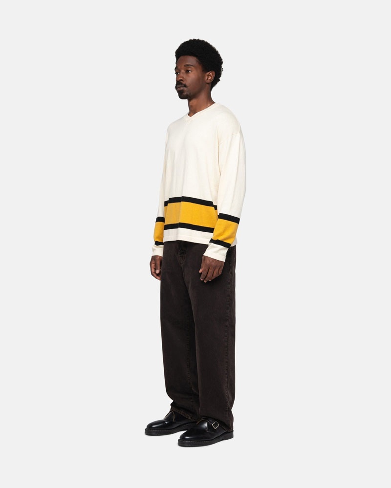 Beige Stüssy Hockey Sweater | UAE PZV419682