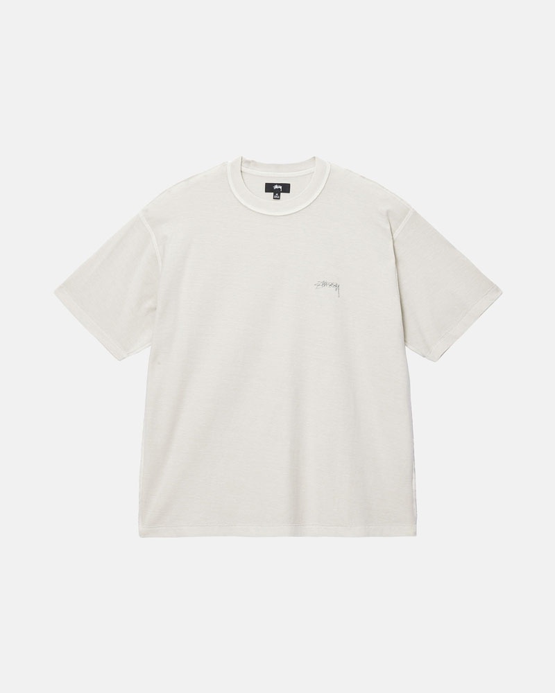 Beige Stüssy Lazy T-Shirt | UAE RCF835976