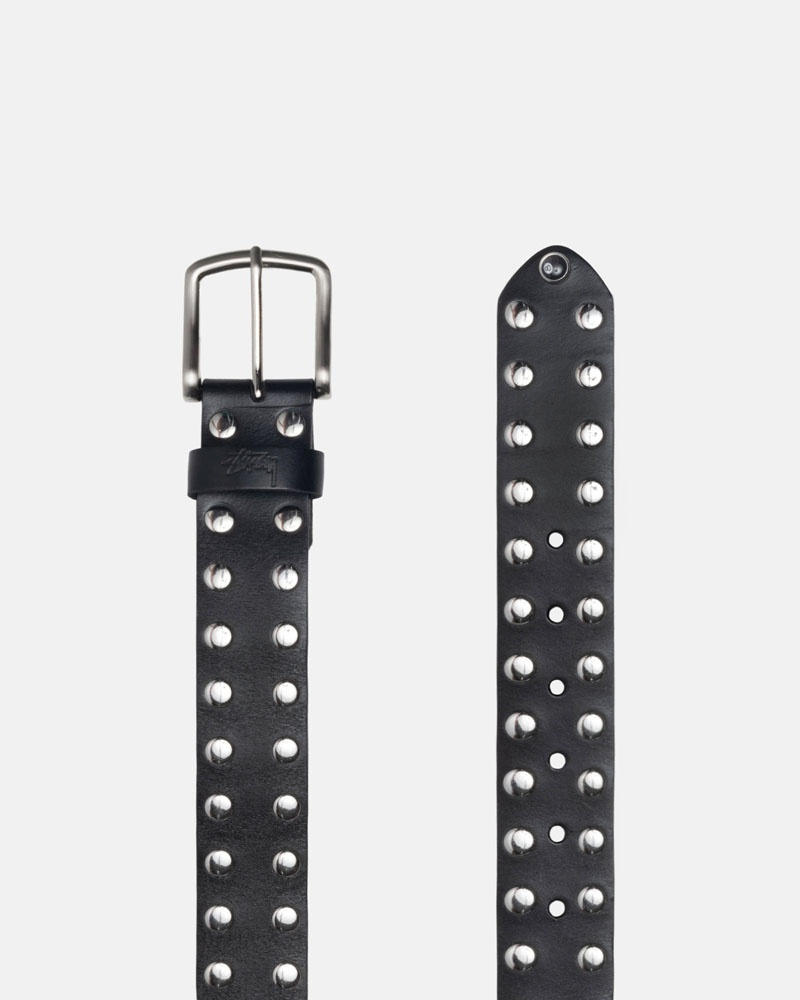 Black Stüssy 8 Ball Studded Belt | UAE WCK860394