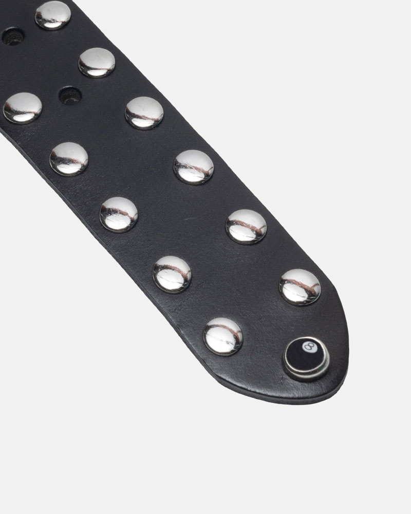 Black Stüssy 8 Ball Studded Belt | UAE WCK860394