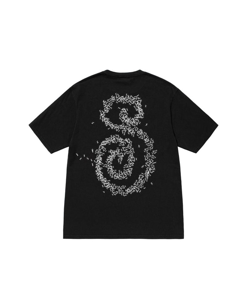 Black Stüssy Ants Pigment Dyed T-Shirt | UAE HWR430562