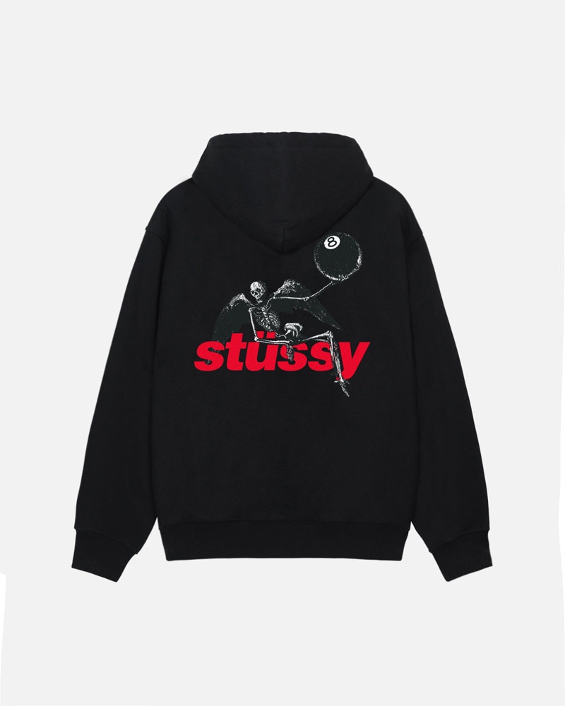 Black Stüssy Apocalypse Zip Hoodie | UAE RTG275493