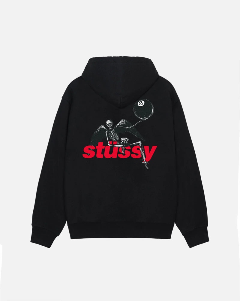 Black Stüssy Apocalypse Zip Hoodie | UAE YNZ596013