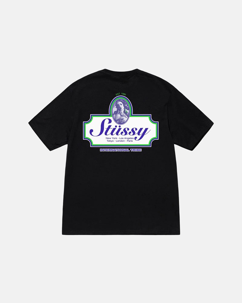 Black Stüssy Authentic T-Shirt | UAE EGA473869