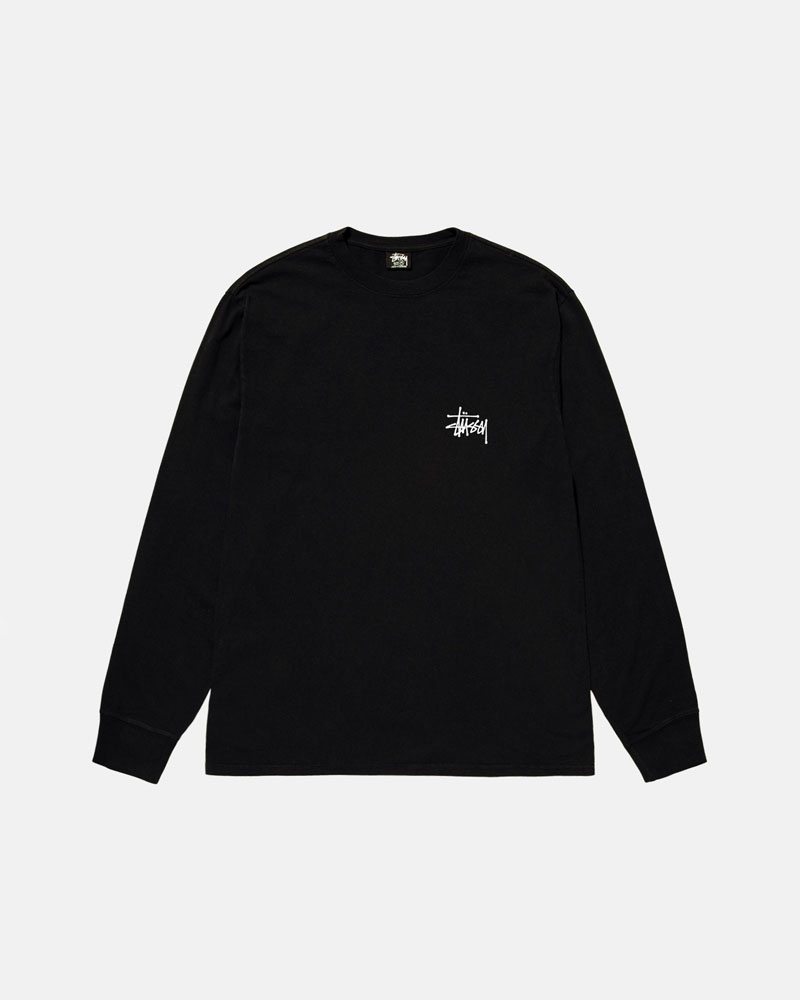 Black Stüssy Basic LS T-Shirt | UAE WTI138520