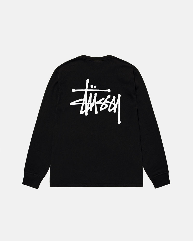 Black Stüssy Basic LS T-Shirt | UAE WTI138520