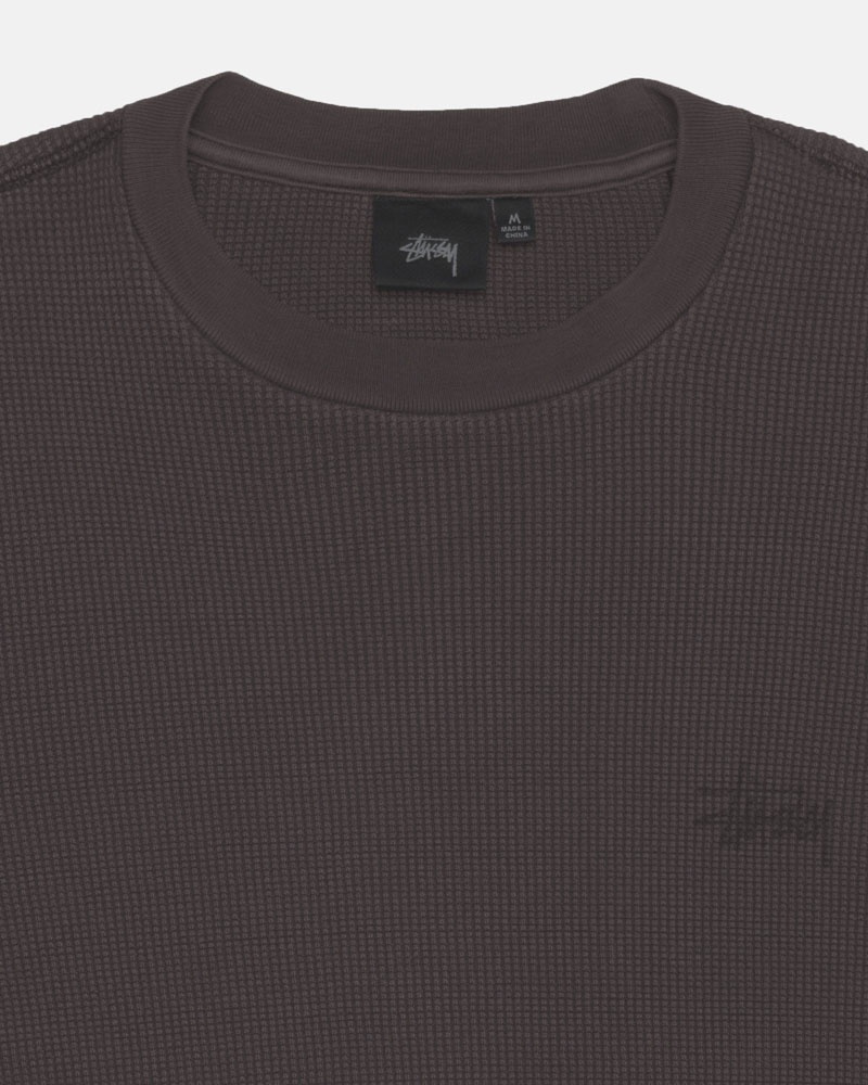 Black Stüssy Basic Stock LS Thermal Sweater | UAE GXT514890