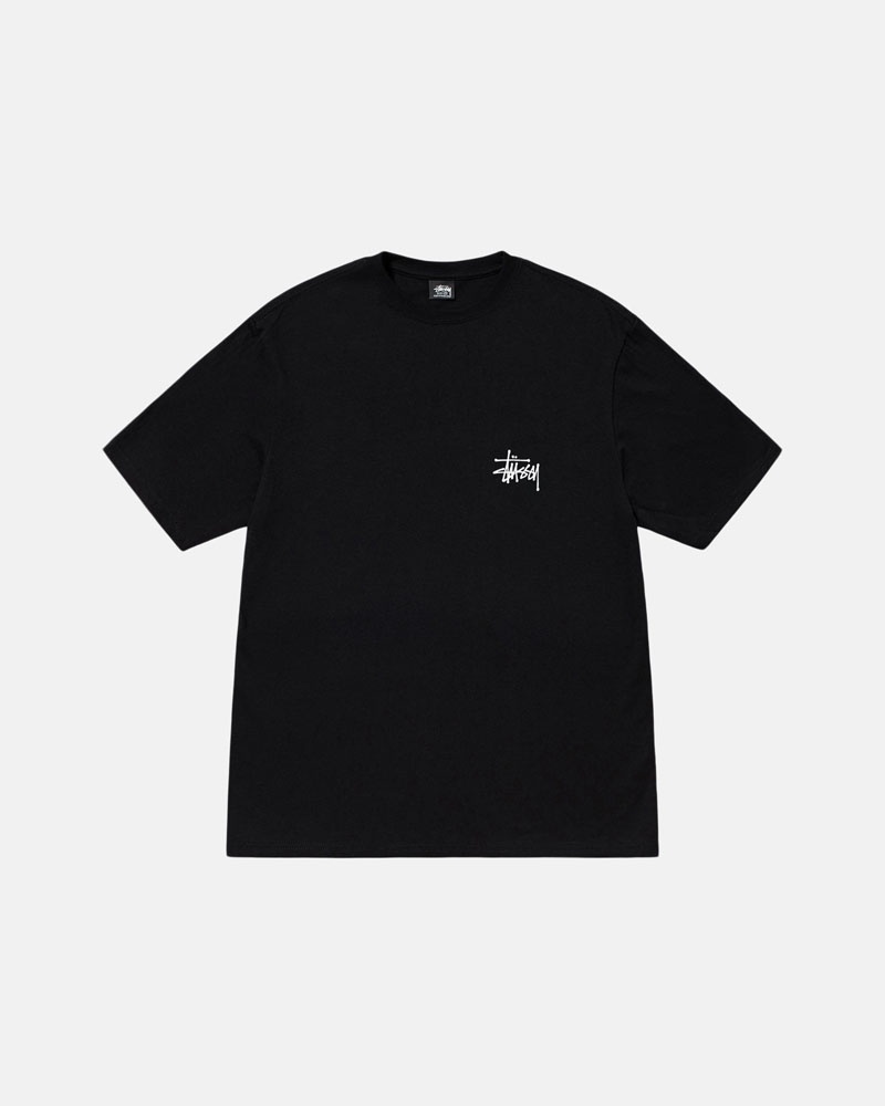 Black Stüssy Basic T-Shirt | UAE NKV290413