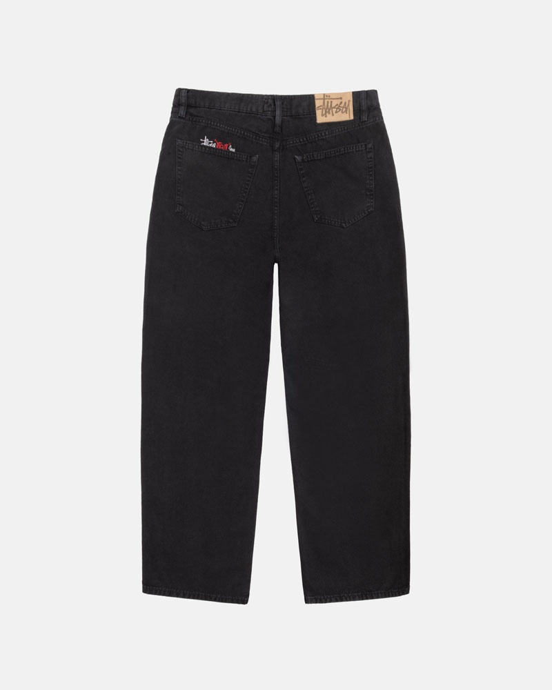 Black Stüssy Big OL' Jean Washed Canvas Jeans | UAE TVJ036258