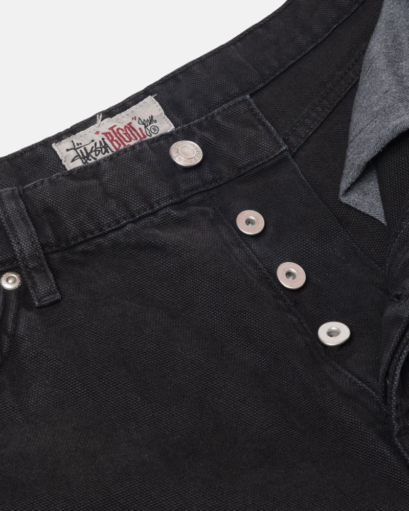 Black Stüssy Big OL' Jean Washed Canvas Jeans | UAE TVJ036258