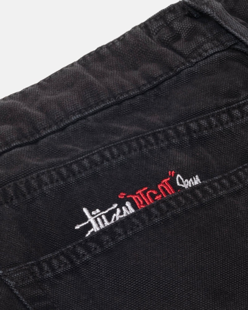 Black Stüssy Big OL' Jean Washed Canvas Jeans | UAE TVJ036258