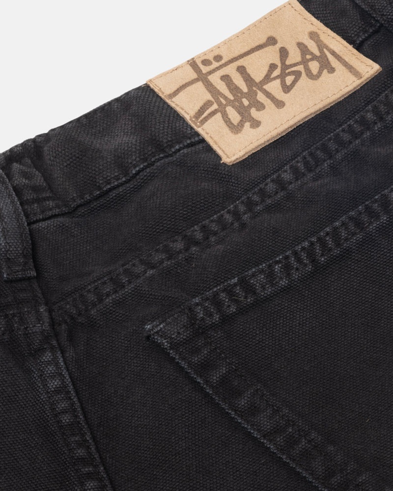 Black Stüssy Big OL' Jean Washed Canvas Jeans | UAE TVJ036258