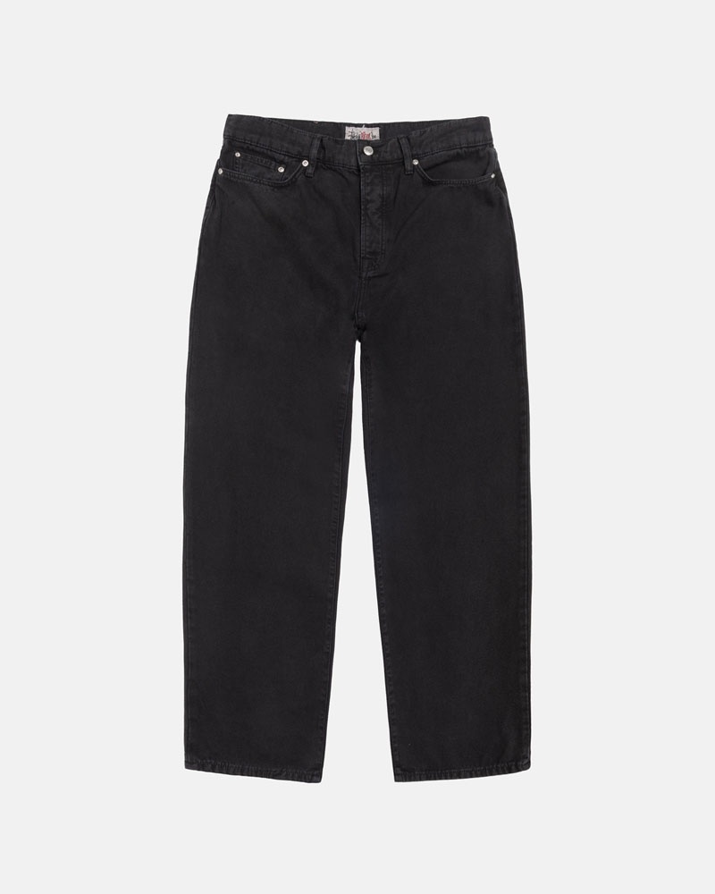 Black Stüssy Big OL\' Jean Washed Canvas Jeans | UAE TVJ036258