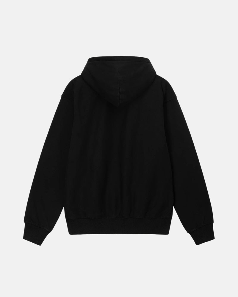 Black Stüssy Block Sport Pigment Dyed Hoodie | UAE WZD824390