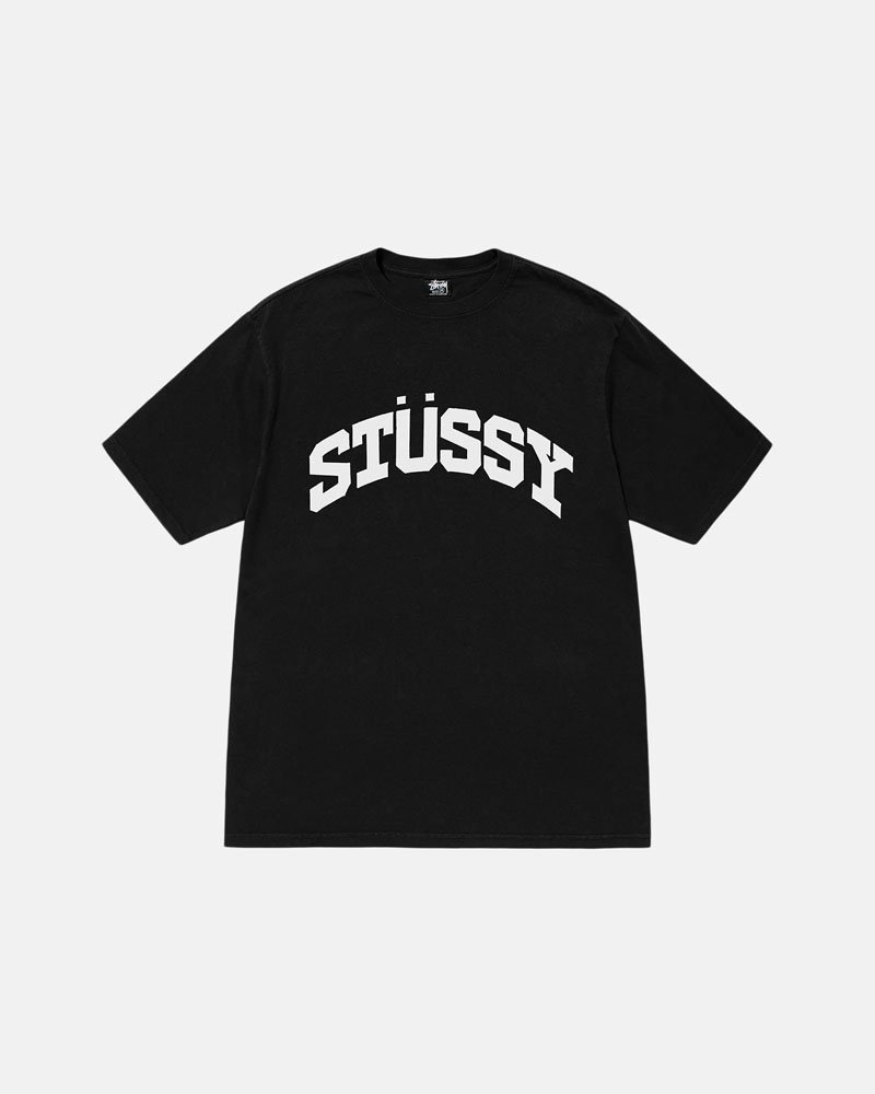 Black Stüssy Block Sport Pigment Dyed T-Shirt | UAE XJW714658