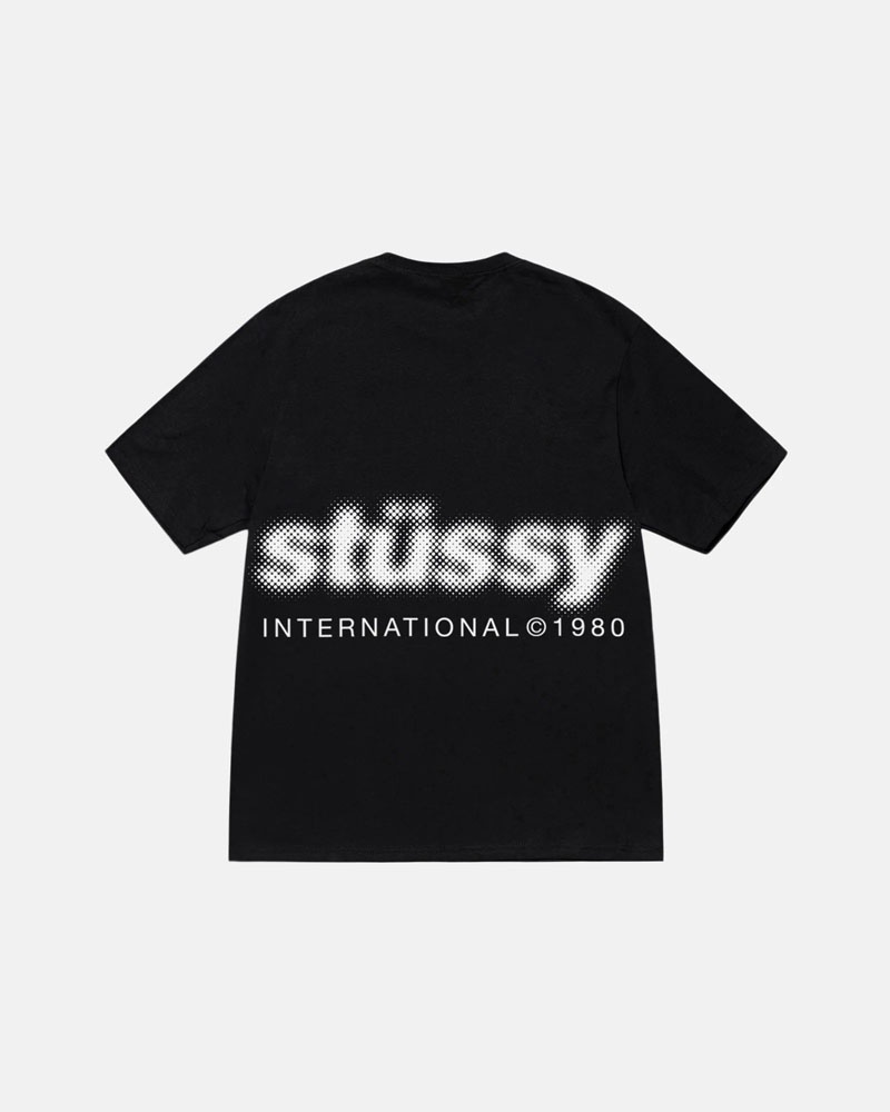 Black Stüssy Blur T-Shirt | UAE MHD750231