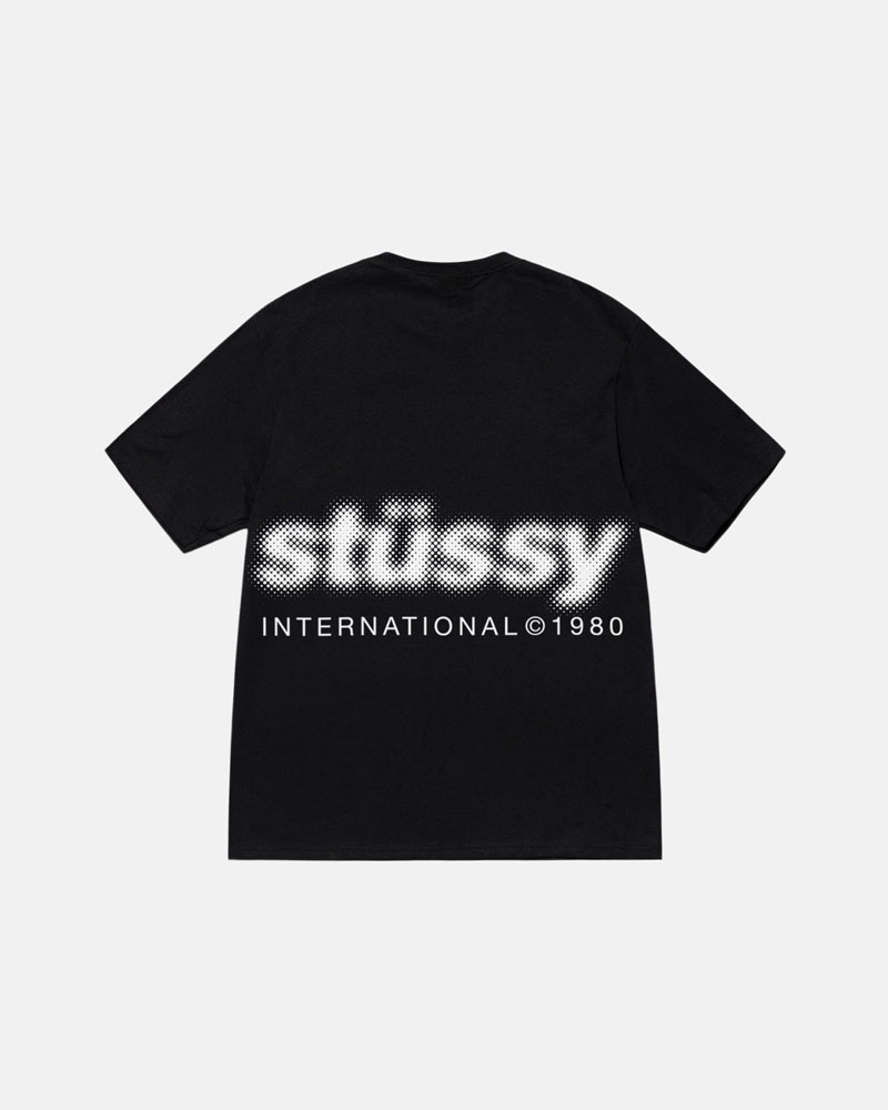 Black Stüssy Blur T-Shirt | UAE TFX561283