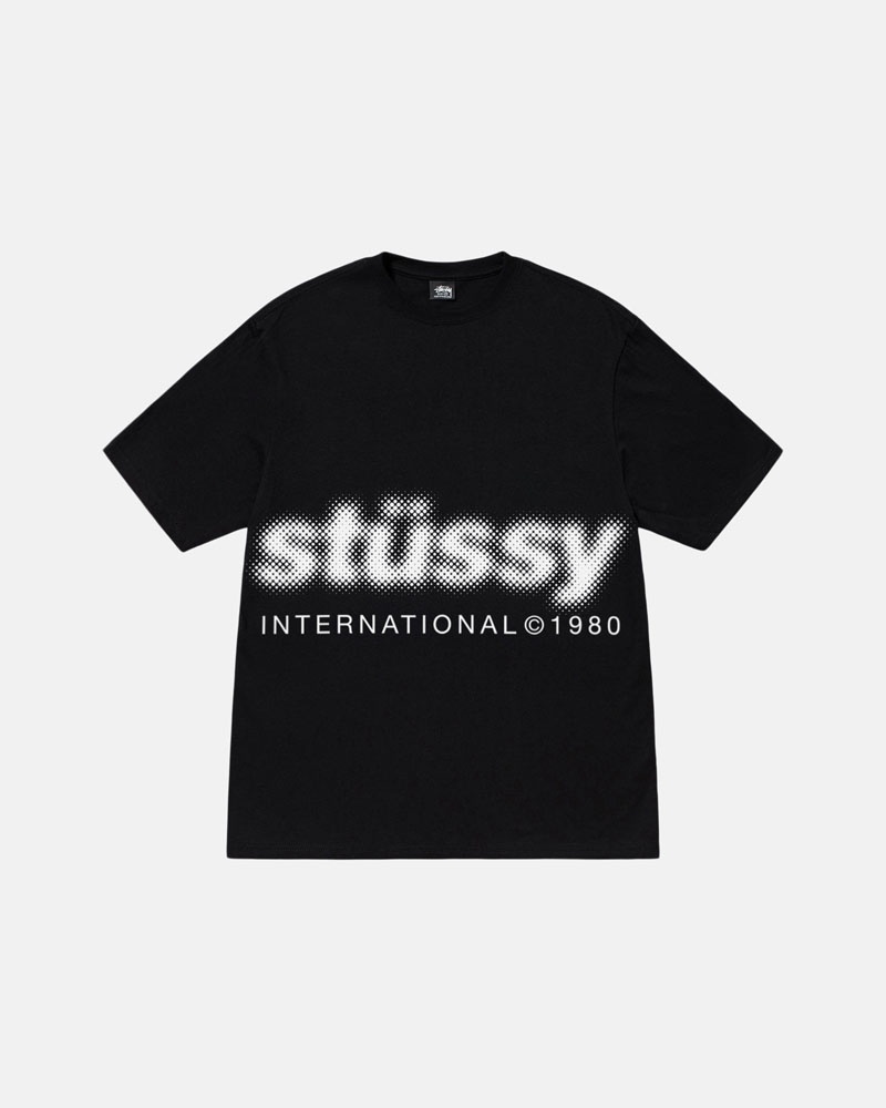 Black Stüssy Blur T-Shirt | UAE TFX561283