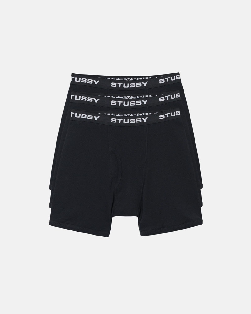 Black Stüssy Boxer Briefs Shorts | UAE GZI641759