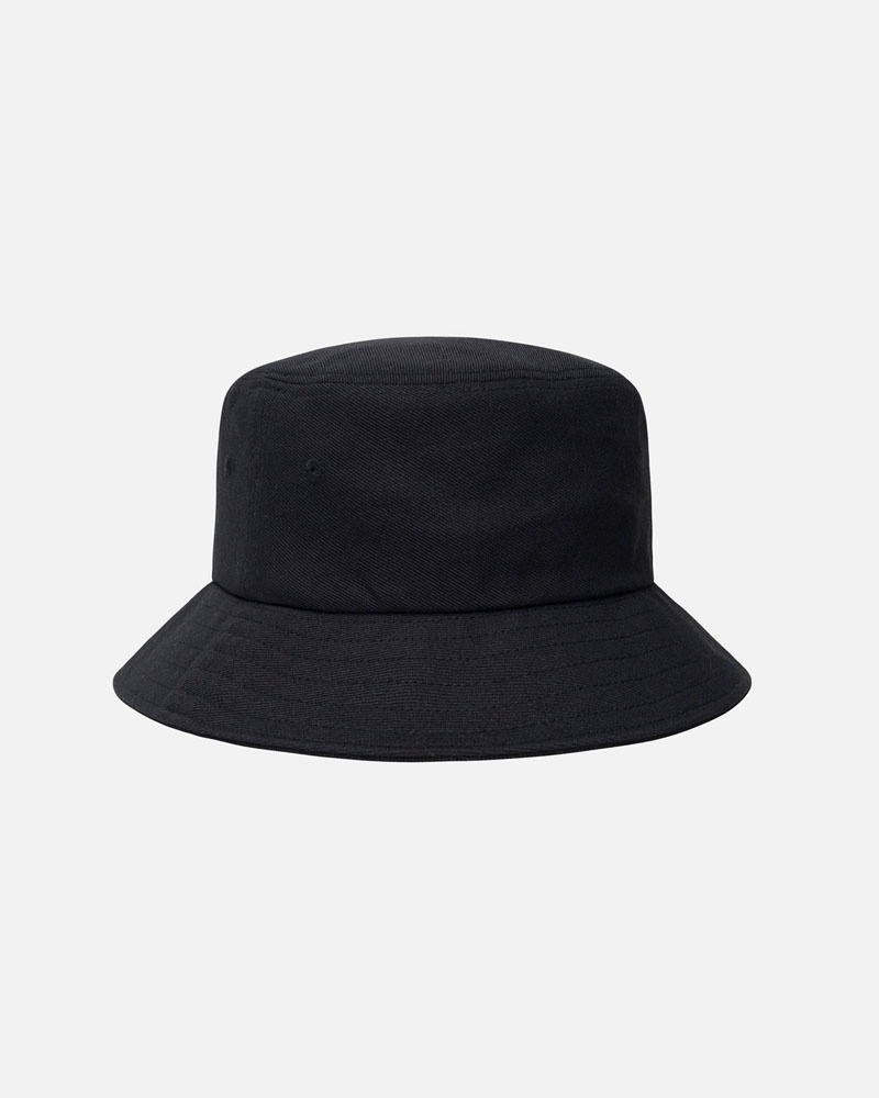 Black Stüssy Bucket Big Stock Hat | UAE PGF258103