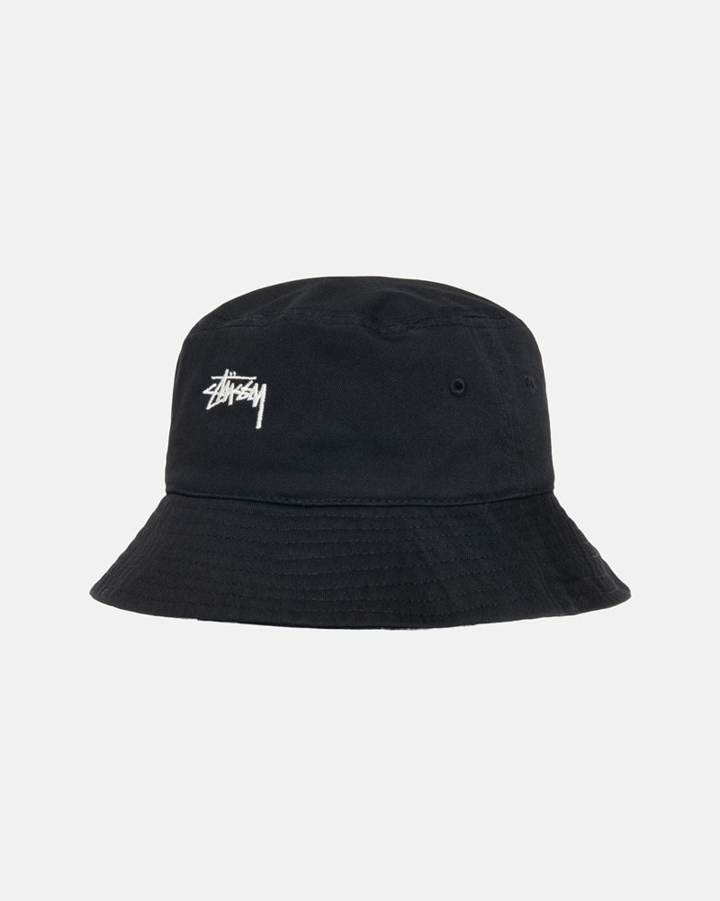 Black Stüssy Bucket Stock Hat | UAE UQT693154