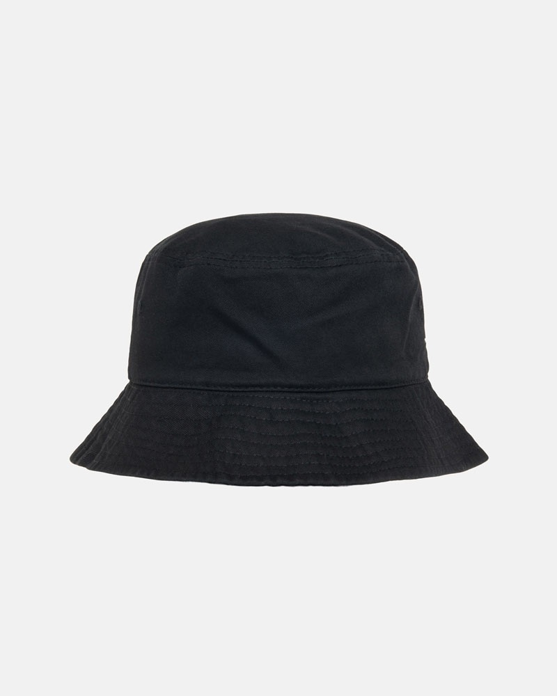 Black Stüssy Bucket Stock Hat | UAE UQT693154