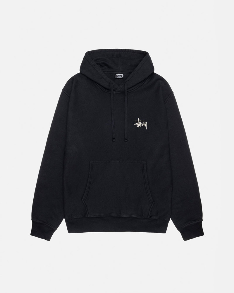 Black Stüssy Built Tough Pigment Dyed Hoodie | UAE SNF150426