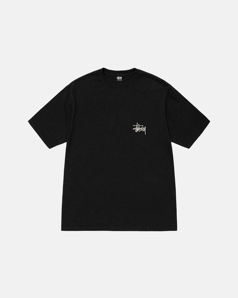 Black Stüssy Built Tough Pigment Dyed T-Shirt | UAE AUL872053