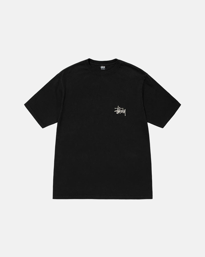 Black Stüssy Built Tough Pigment Dyed T-Shirt | UAE FXI390285